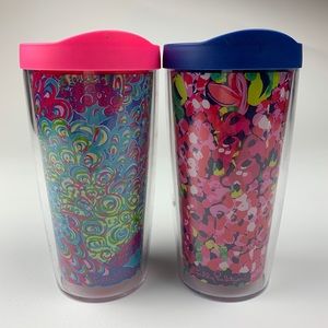 Lilly Pulitzer Lot Of 2 Double Walled Tumbler Cup
